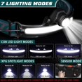thumbnail image 2 of Linterna frontal LED ZHAOCHENG recargable 2000 lúmenes 7 modos, 2 of 5