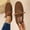 Brown, variant on Viluyesy Womens Flat Shoes, Retro Lace Up Round Toe Soft Sole Casual Comfortable Shoes Yellow US7.5