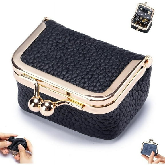 Genuine Leather Mini Jewelry Box, Vintage-Inspired Leather Coin Purse Jewelry Case Organizer, Mini Jewelry Organizer for Women, Portable Leather Travel Jewelry Storage Case