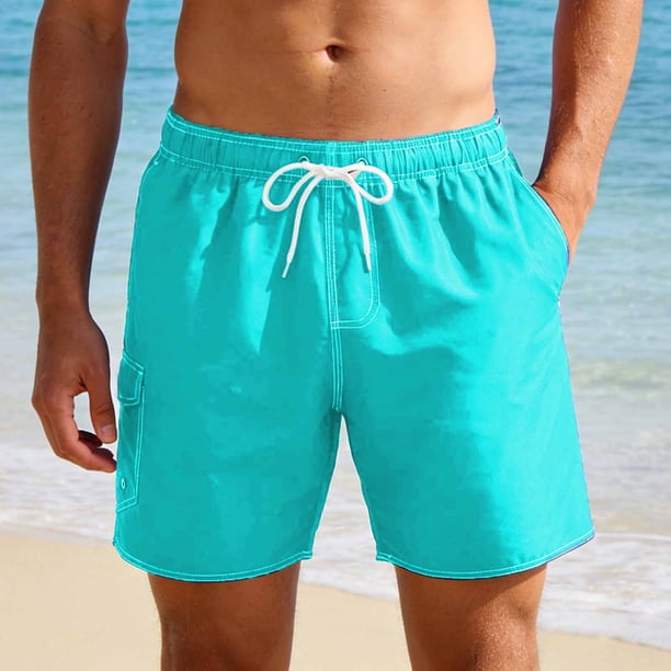 Ceisia Men's Quick-Dry Swim Trunks | 4-Way Stretch Multi-Pocket Elastic Waist Beach Shorts (Multiple Solid Colors) Gifts