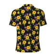 thumbnail image 4 of Rocae Daisies Flowers for Men's Short Sleeve Polo Shirt, Quick Drying Performance Moisture Wicking Sports Men's Golf Shirt Large, 4 of 9