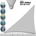 thumbnail image 1 of TANG Sunshades Depot A Ring Design Steel Cable Wire Reinforcement 16'x36'x39.4' Right Triangle Sun Shade Sails Beige Heavy Duty Permeable 260GSM UV Block Patio Garden Deck Dock Outdoor Facility, 1 of 6