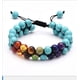 thumbnail image 1 of Pulsera de energía de yoga con piedra volcánica negra para hombre con piedra colorida, 1 of 5