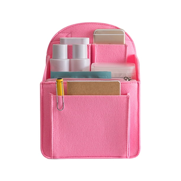 Advancent Mini organizador de mochila de fieltro de alta resistencia y durabilidad para un organizador de mochila de fieltro duradero Almacenamiento y organización del hogar Rosa S