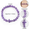 thumbnail image 4 of Bracelet for Men Women Adjustable Cross Stretch Beaded Bracelet Christian Bracelet Release Anxiety Bracelets, 4 of 7