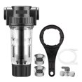 thumbnail image 2 of Prefilter Whole House Spin Down Sediment Filter Central Pre-Filtration System Reusable Water Filter Traps Rust, Dust, Sand, 2 of 7