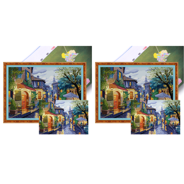 Hilo Algodón Egipcio Bordado Punto Cruz Impreso 14CT 75x55cm