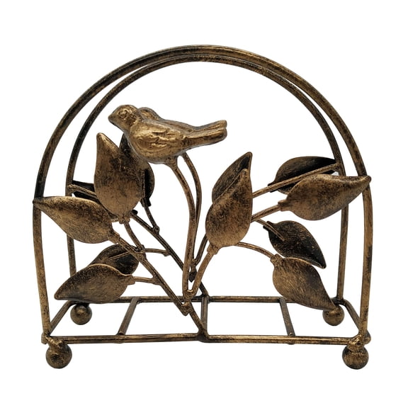 Cast Iron Bird & Tree Classic Napkin Holder/Tabletop Freestanding Tissue Dispenser, Bronze C42