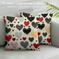 thumbnail image 3 of Nawypu  Valentine's Day Black Heart Throw Pillow Cover,Anniversary Wedding Cushion Case Decoration for Sofa Couch, 3 of 5