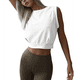 thumbnail image 2 of Camisetas Deportivas para Mujer, Lindas Camisetas Sin Mangas para Yoga, Correr, Gimnasio, Algodón, , XXL, 2 of 7