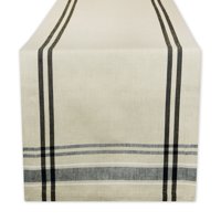 Design Imports French Stripe Table Runner, 108"x14", 100% Cotton, Multiple Colors/Sizes