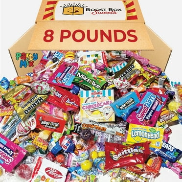 Boost Box Sweets Assorted Candy Party Mix Individually Wrapped Candies - Fun Candy Mix (8-Pound Box)