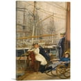 thumbnail image 1 of ARTCANVAS A Visit To The Yacht 1873 Canvas Art Print by James Tissot - Size: 18" x 12" (0.75" Deep), 1 of 9