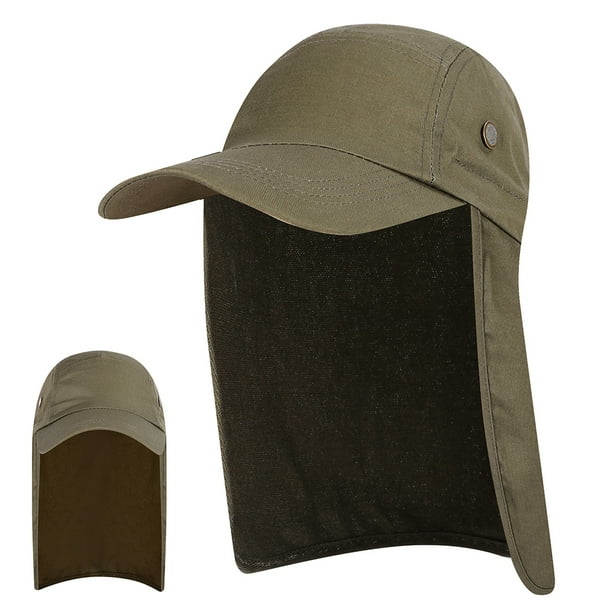 Anself Men UPF 50+ Sun Protection Cap Wide Brim Fishing Sun Cap Hat