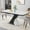 White+Black, variant on MDF and Metal Dining Table | Quick-Expand Feature, Group Meals | Stable Base and Smooth Operation