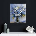 thumbnail image 4 of JRXY Blue and White Flower Wall Art, Fresh Flowers in vase Canvas Print Nature Scenery Wall Art for Living Room Bedroom Wall Painting Decoration Modern Artwork 12x16 in, 4 of 4