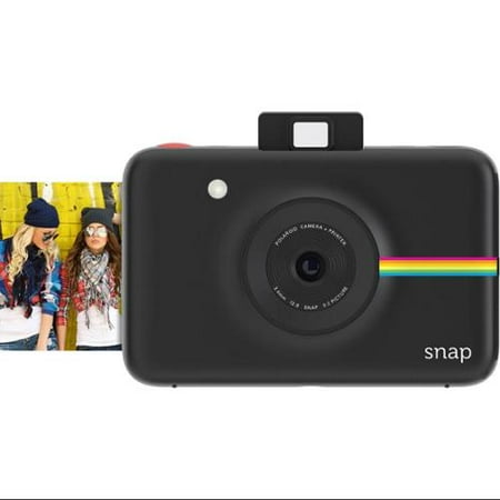Polaroid Snap Instant Camera (Black) w/ ZINK Zero Ink Printing Technology