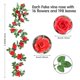 thumbnail image 2 of Paquete de 2 vides de rosas falsas rosadas de 15 pies para colgar en casa de bodas, color rojo Afortunado Sencillez, 2 of 4
