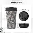 thumbnail image 3 of Logiee Sparkling Snowflakes Print Stainless Steel Coffee Tumbler, Travel Coffee Mug, Insulated Coffee Mug with Lid, Spill Proof Coffee Cup, Portable Thermal Mug, 3 of 8