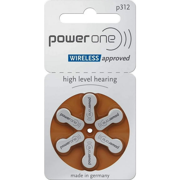Powerone Hearing Aid Batteries, Size 312 (120 Total Batteries)