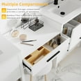 thumbnail image 3 of Eclife 84-Inch White Double Sink Bathroom Vanity with Makeup Countertop, 3 of 7