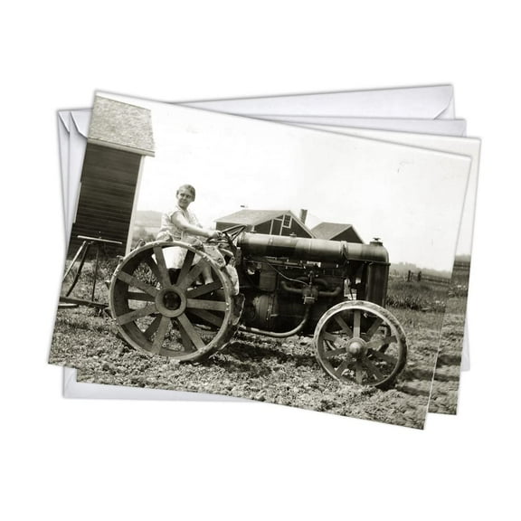 Farm Tractor Lady Funny Womens Birthday Greeting Cards | 1 Pack Single (5x7)