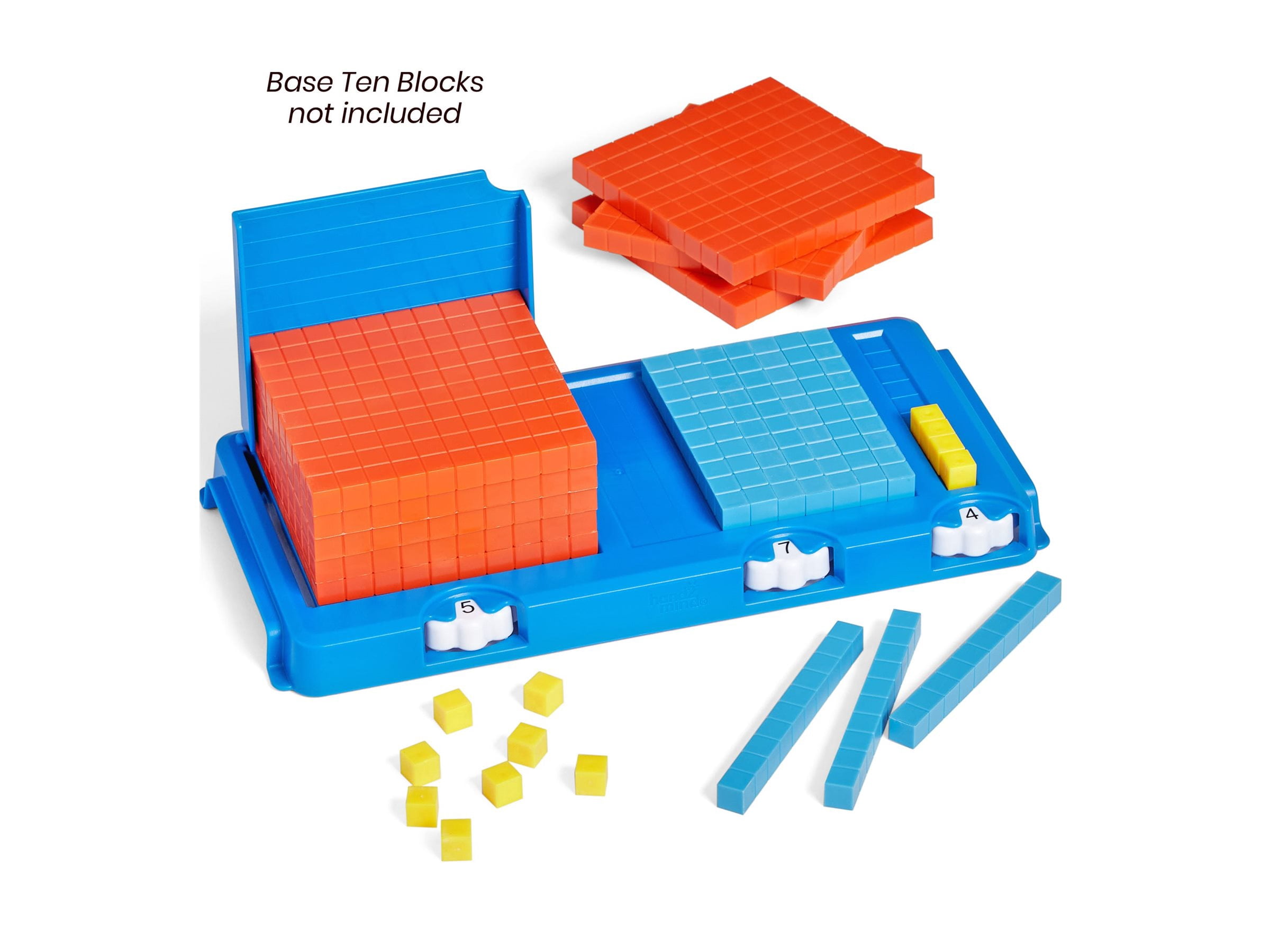 hand2mind Durable Place Value Frame, Plastic Base Ten Blocks Frame, Place Value Manipulatives