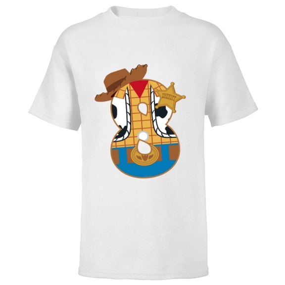 Disney and Pixar’s Toy Story Eighth Birthday 8 Years Old - Short Sleeve T-Shirt for Kids - Customized-White