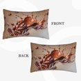 thumbnail image 2 of Zufioo Coffee Beans Chocolate Splash Print Double-sided Plush Pillow Cover,Decorative Pillow Protector without Pillow Core, Suitable for Sofa, Bedroom, Car-16"x24", 2 of 6