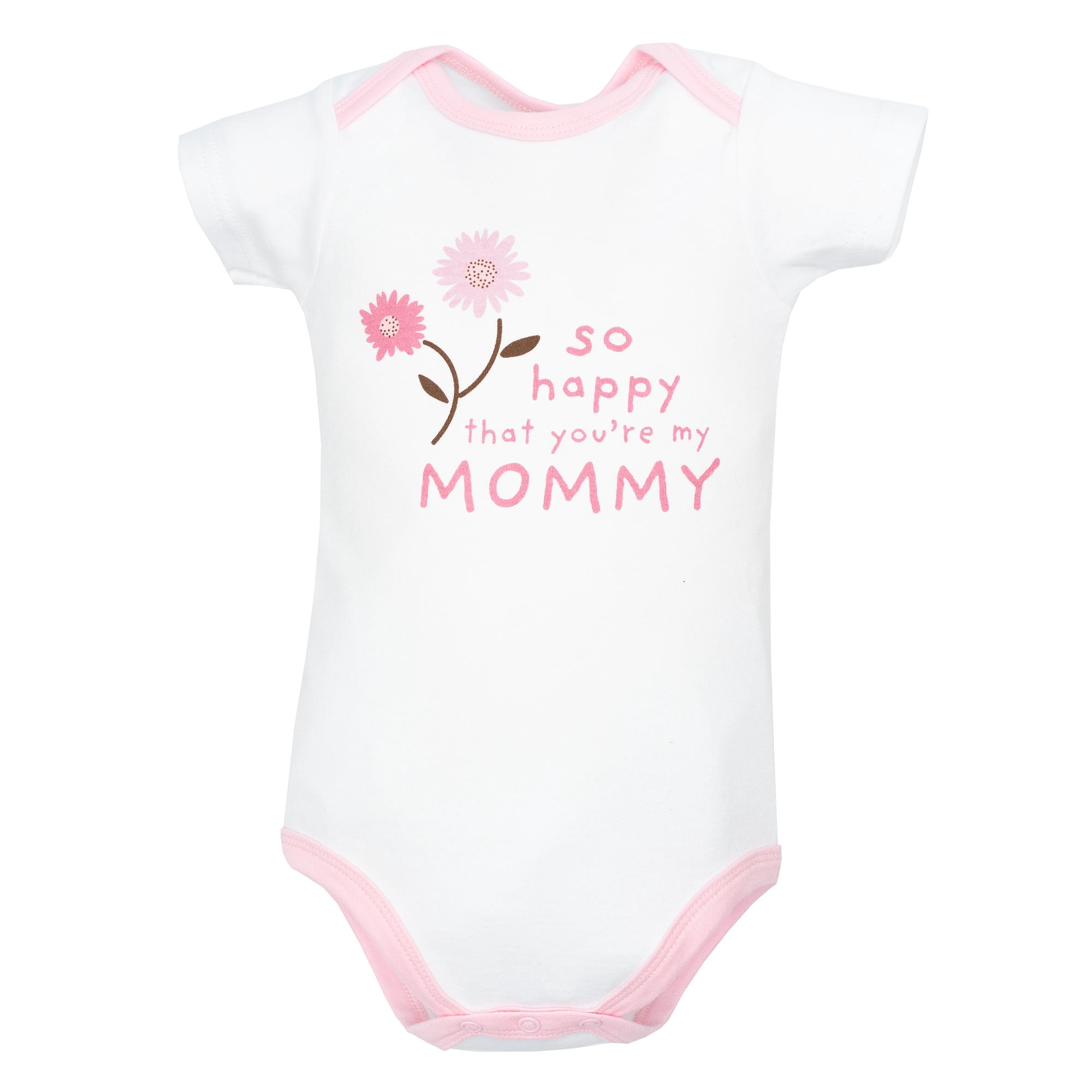Hudson Baby Girl Cotton Bodysuits 3-Pack, Lilac Blooms, 0-3 Months