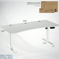 thumbnail image 2 of VIVO White 63” x 32” Electric Height Adjustable Stand Up Desk, 2 of 4