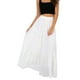 thumbnail image 1 of Annebouti Falda larga de mujer blanca con cintura elástica Boho Primavera Verano una línea de playa con gradas Maxi falda 2024, 1 of 4