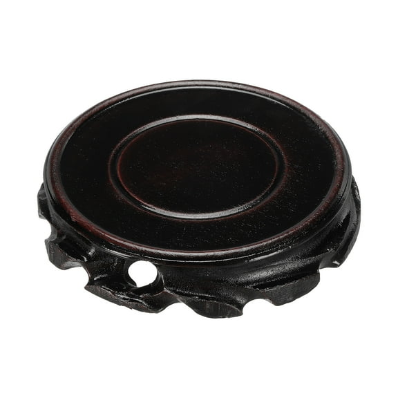 Wooden Stand Holders Displays Base 100mm Diameter Black for Vase Bonsai Stone
