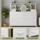thumbnail image 2 of QUORIVE Mueble Almacenador Blanco 15 Cajones Con Tomacorrientes Y Zona De Exhibición Superior, 2 of 8