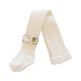 thumbnail image 2 of NAISIBABY Toddler Girls Tights, Cotton Stretch High Waist Warm Socks Leggings Dance Uniform Pantyhose White 4T, 2 of 3