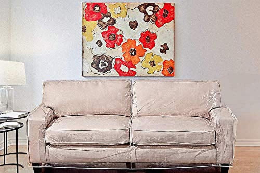 LAMINET Heavy Duty Clear Vinyl Couch Cover Dust and Spill Proof Furniture Protection Walmart