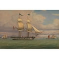 thumbnail image 2 of William Clark 24x17 Black Ornate Framed Double Matted Museum Art Print Titled: The English Brig ‘Norval’ Before the Wind, 2 of 5