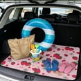 thumbnail image 2 of HUISEFOR Pink Strawberry Car Trunk Mat for Women, 29" x 39" All Weather Trunk Protection Cargo Liner Non-Slip Easy To Clean Universal Fit for Most Cars, 2 of 7