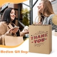 thumbnail image 2 of BagDream 25Pcs Brown Kraft Paper Bags with Handles, 8x4.25x10.5" Paper Gift Shopping Bags Medium Size for Wedding, Father's Day, Baby Show and Birthday, 2 of 8
