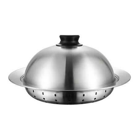 

1Pc Stainless Steel Food Steamer Multi-function Steaming Plate Cookware with Lid (Silver)