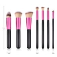 thumbnail image 4 of PENIKOKO 7Pcs Assorted Color Wood Nylon Makeup Brush for Cosmetics Application Round Handle Premium Design, 4 of 7
