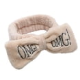 thumbnail image 2 of Face Wash Headband Wristband for Women Soft Microfiber Facial Spa Hair Wraps Makeup Skincare Bath Headbands Wrist Bands for Washing Face Fashion Velvet Hairband Bow Knot Women Hair Ring Light blue, 2 of 4