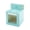Blue, variant on Restaurantware Cupcake Carrier 100 Pack of 3.5 x 3.5 x 3.5 Inches with Window Paper Single Cupcake Box Dessert Packaging Box with Handle for Bakery Transport and Display