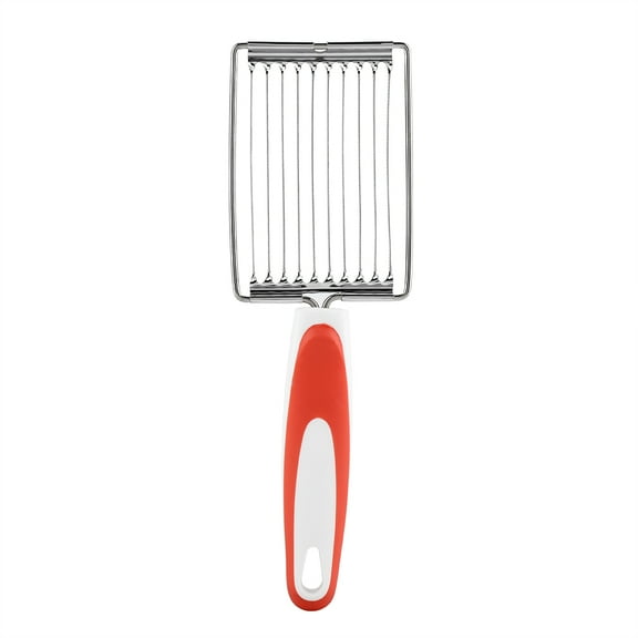 Orange Stainless Steel Food Cutter, Multi-Purpose Slicer for Soft Foods