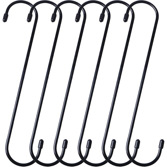 Ganchos Grandes Rojo Verde Paquete de 6 ganchos de Extensión de 25 Cm de Largo para utensilios de cocina Pérgola y armario