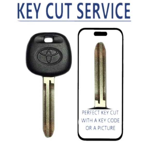 KEY CUT SERVICE   TOYOTA TOY43AT4 Transponder Chip Key (4C)
