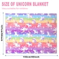 thumbnail image 4 of Wesan Glow in The Dark Blanket Unicorns Gifts for Kids Girls Flannel Throw 60"x50", 4 of 9