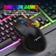 thumbnail image 3 of Indicador óptico HXSJ X300 RGB Ratón para juegos Retroiluminado con cable Ergonómico Ratón programable de 6 botones con grabación de macros y juego de velocidad de rueda 7200 DPI para PC con Windows ( Meterk  Indicador óptico, 3 of 6