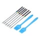 thumbnail image 5 of Juego de 2 accesorios para parrilla, utensilio de acero inoxidable, tenedor para Barbacoa, cepillo de silicona, juego de herramientas para barbacoa para cocina y patio trasero, 5 of 8