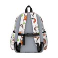 thumbnail image 3 of Football and Basketball White Pattern Cute School Backpack with Padded Back and Adjustable Shoulder Straps 13.4"x11"x4.7", 3 of 5